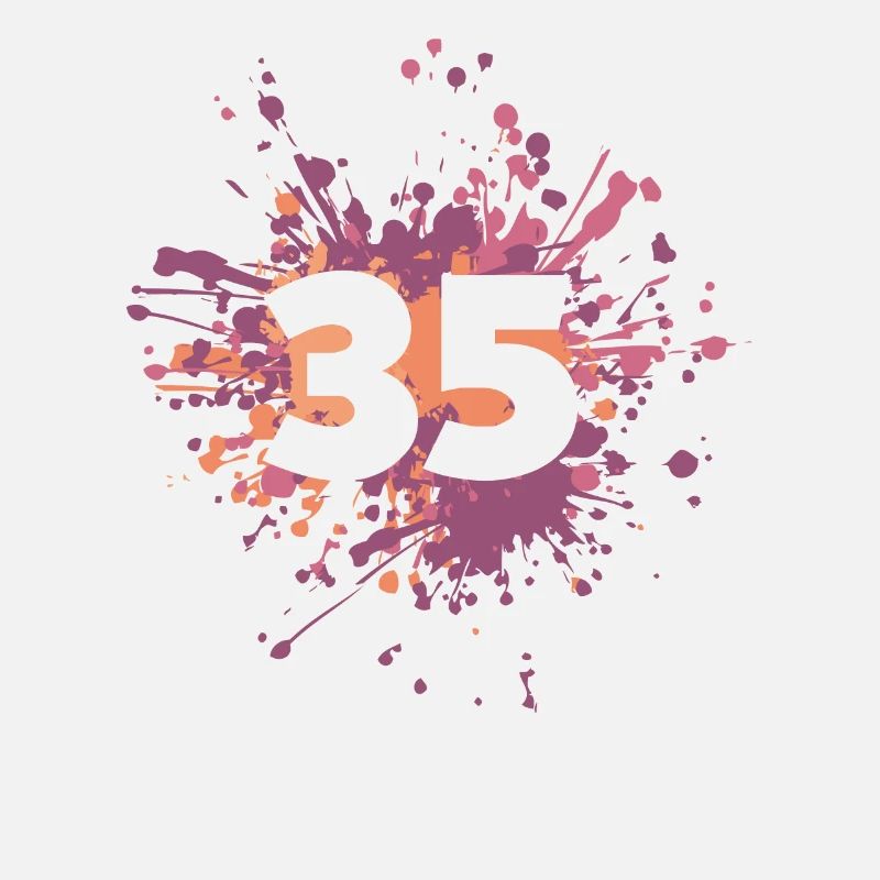 Numéro 35e éclaboussure de couleur