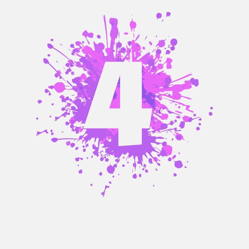 Number 4th Color Splash