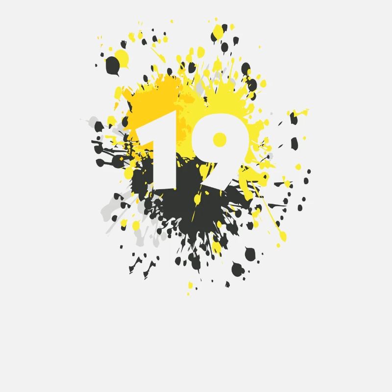 Numéro 19e couleur Splash