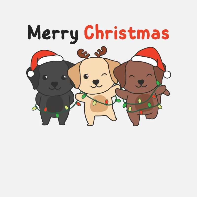 Labrador Joyeux Noël mignons chiens