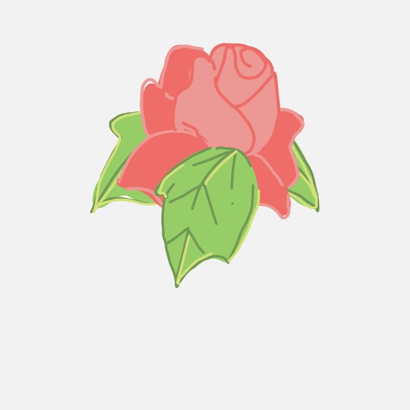 Rose Red Rose Hand-drawn