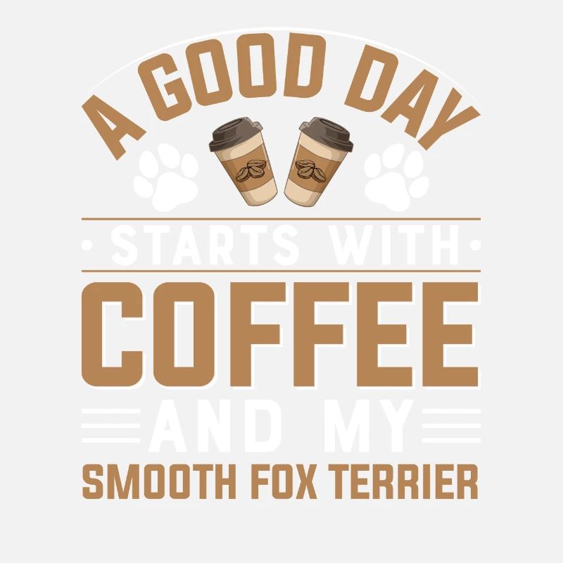 Glatter Foxterrier Kaffee Trinken Hundebesitzer
