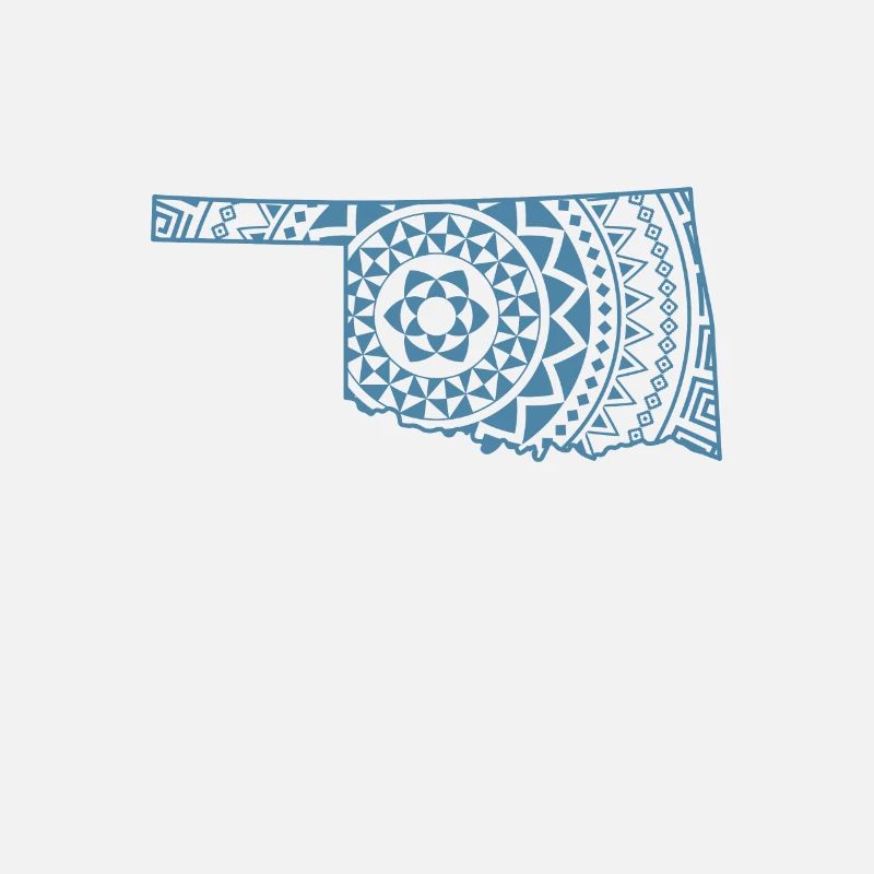 Oklahoma pattern in map outline USA America