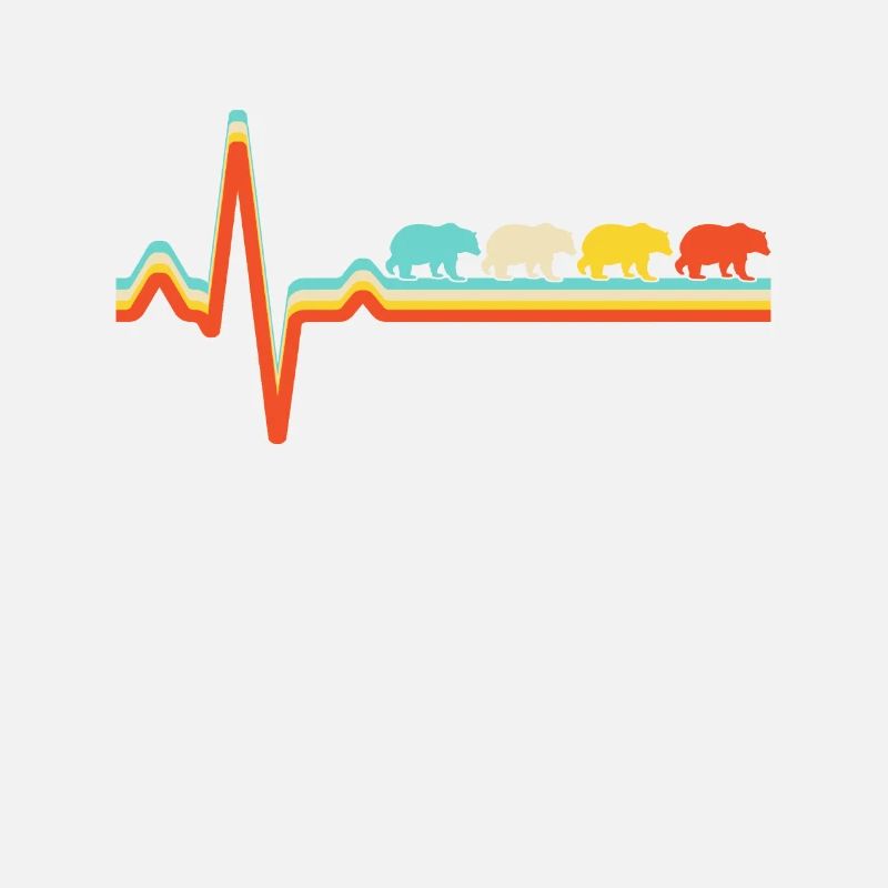 Bear Retro Heartbeat