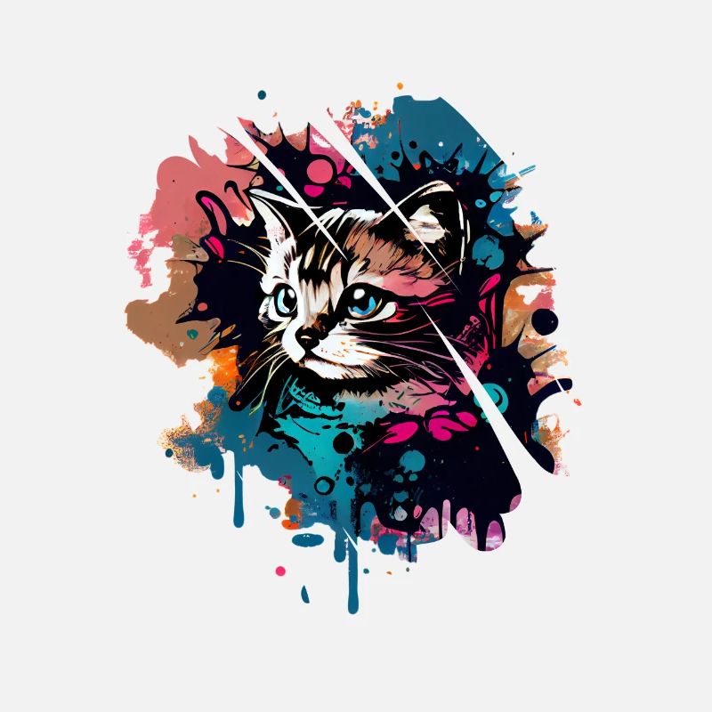 Aquarelle chat doux