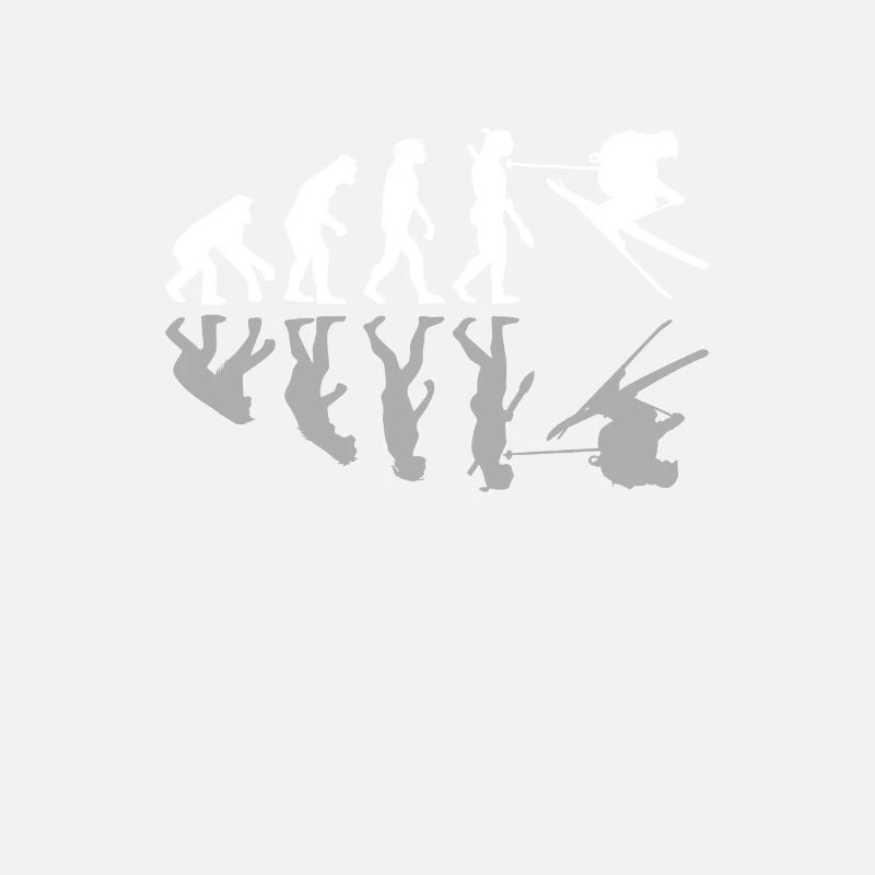 Human Evolution Skiing Ski Snowboard Winter