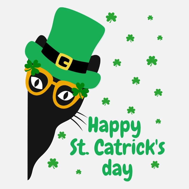 Drôle de chat saint patrick’s day saint paddy’s saint pat
