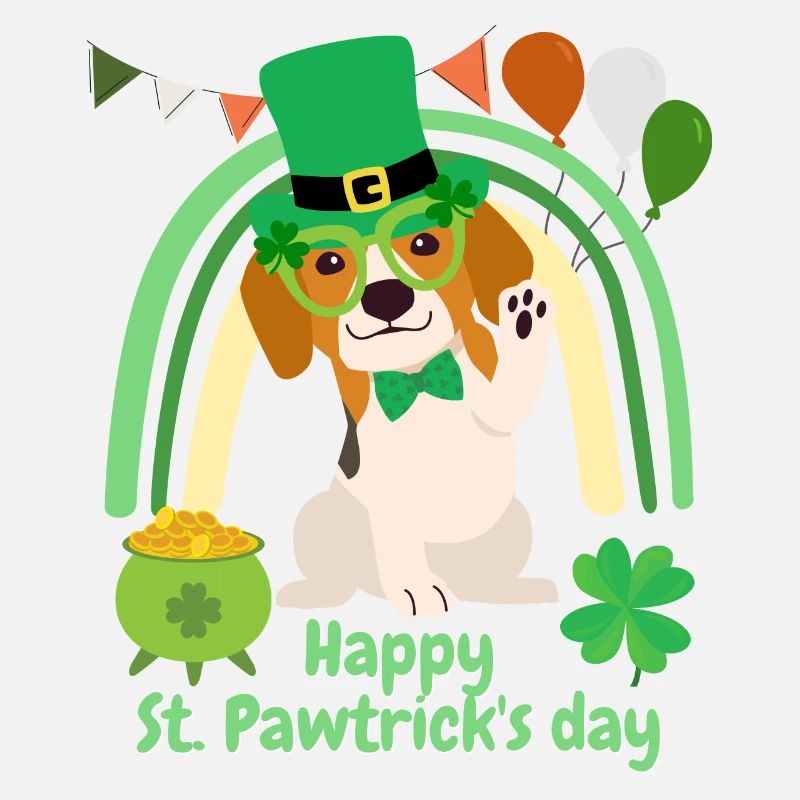 Fun Beagle Hund St. Patrick's Day Irish Green Paddy