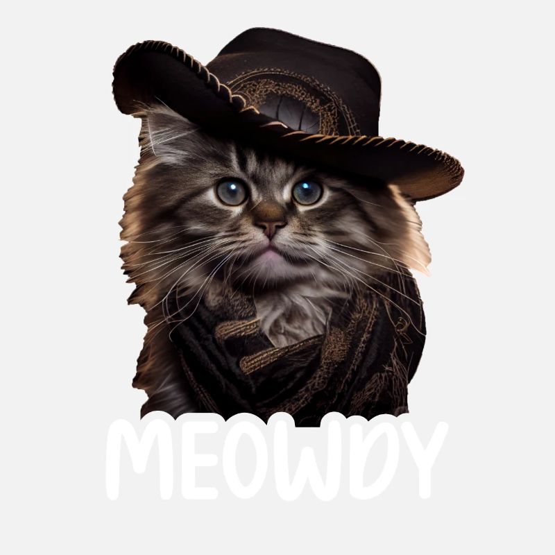 Meowdy Funny cat Meme for Cat Lovers