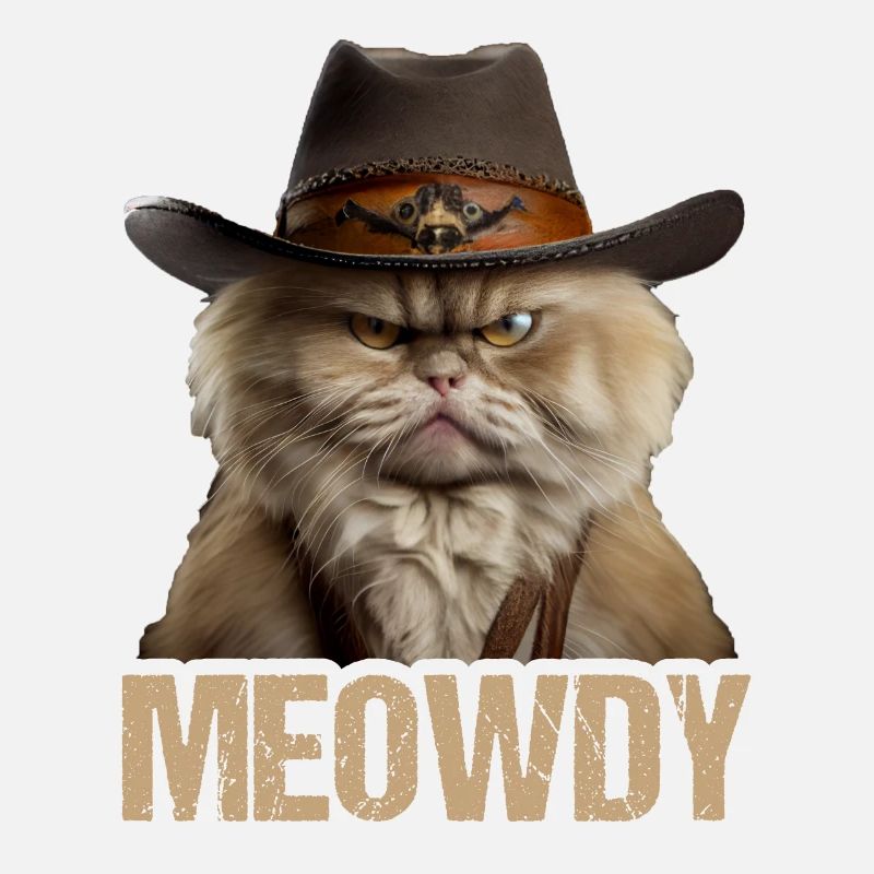 Meowdy Funny cat Meme for Cat Lovers
