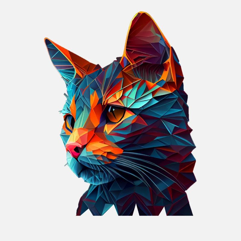 Cat Cats Kitten Polygon Cat