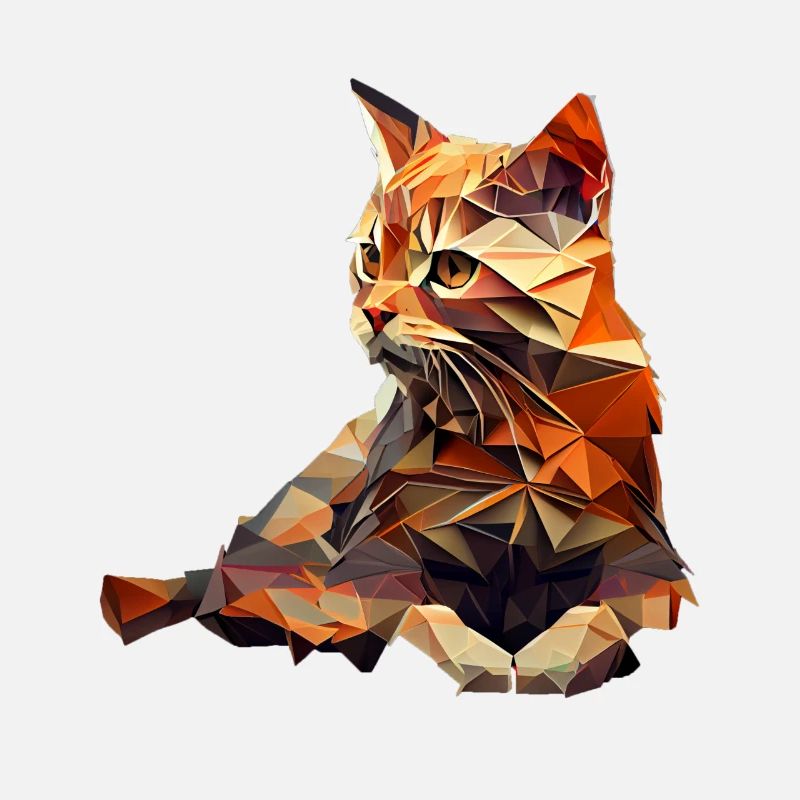 Cat Cats Kitten Polygon Cat
