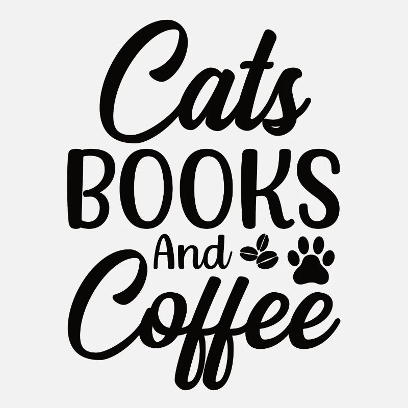 Katzen Bücher Kaffee Katzenbesitzer Kaffeetrinker