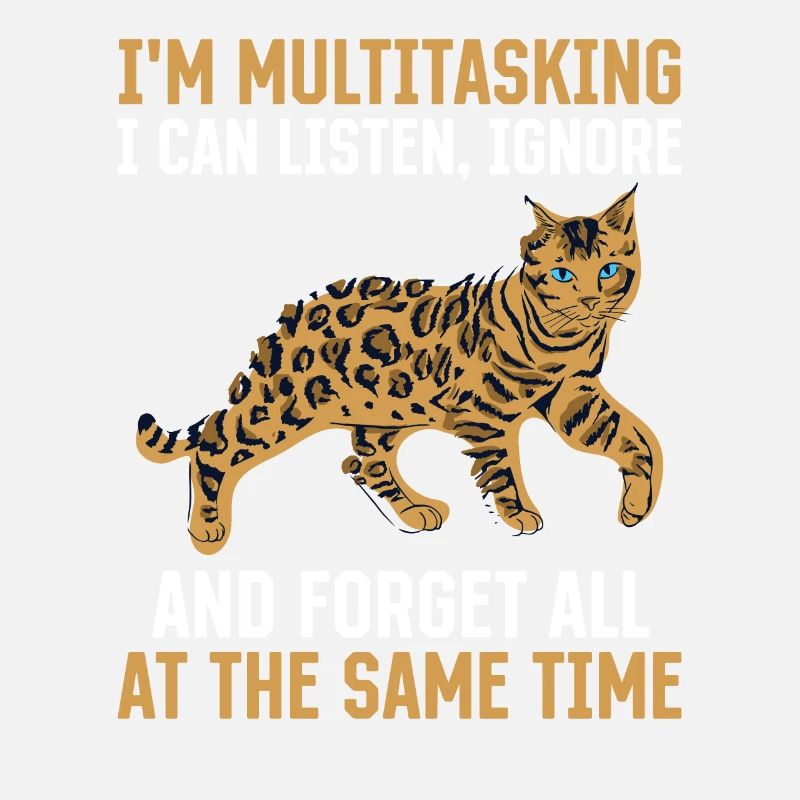 Cat Multitasking Ignore Cat Owners