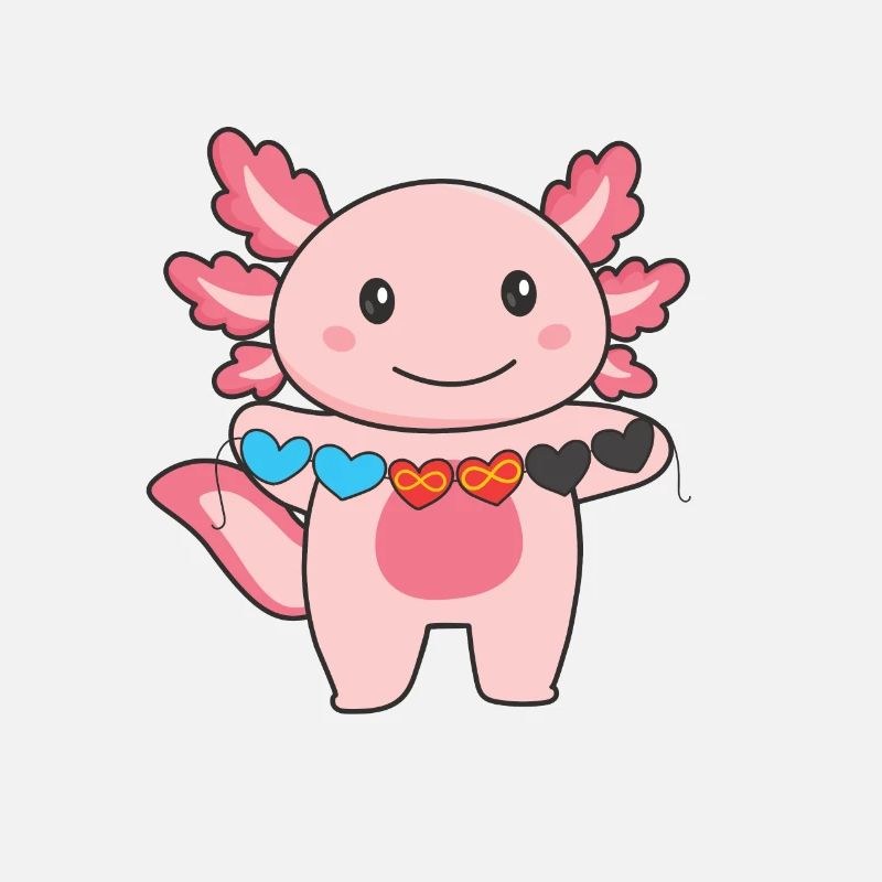 Polyamory Flag Polyamory Pride LGBTQ Axolotl