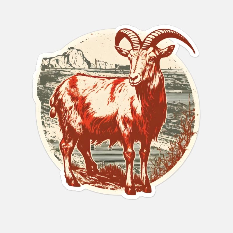 Chèvre rouge et blanc