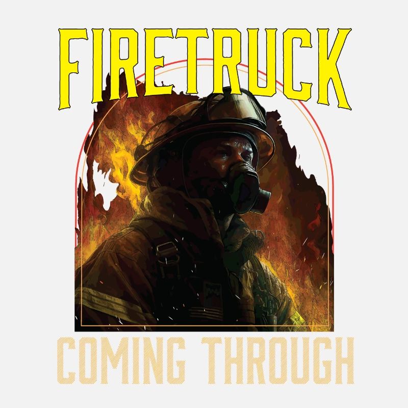Firetruck Coming Through Fireman Firefighting