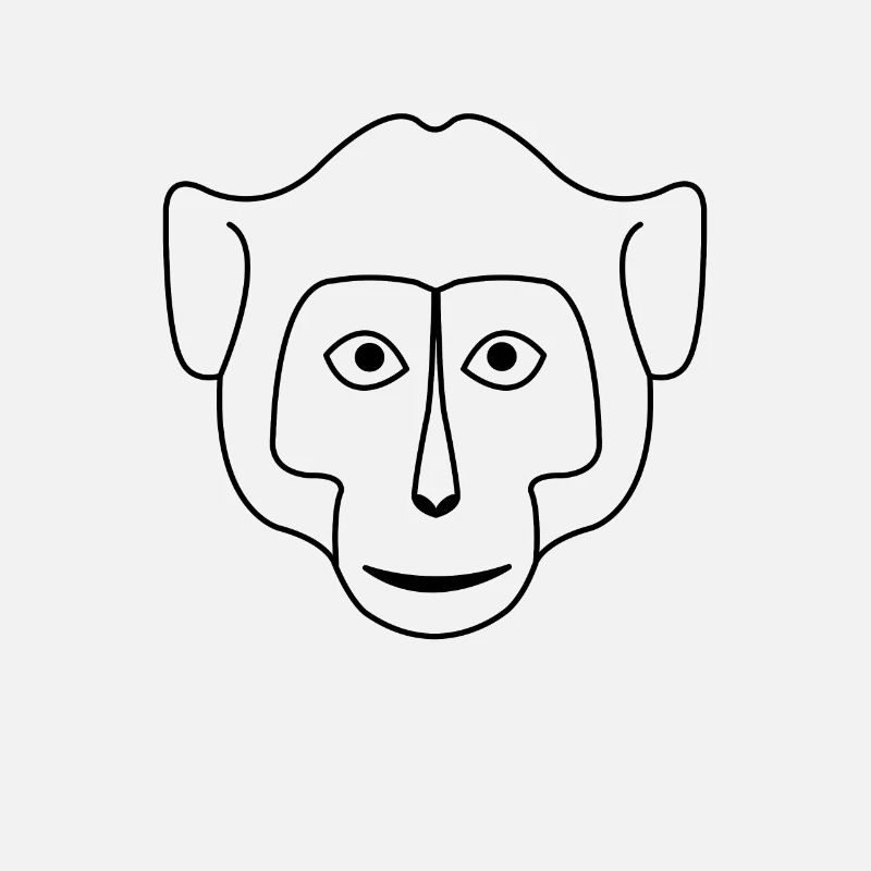 Dessin de visage de singe