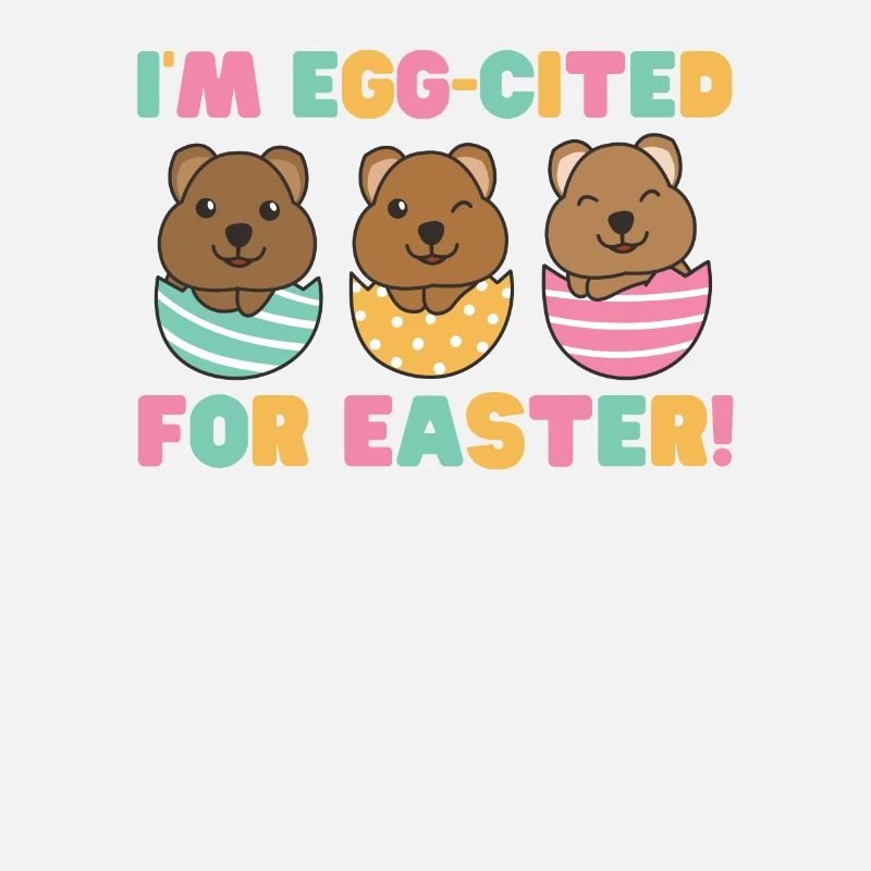 sweet quokkas for Easter with Easter eggs quokka