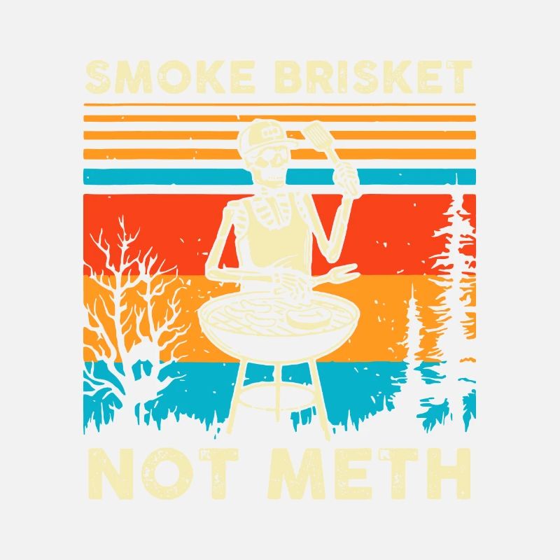 Skeleton Smoke Brisket Not Meth Grilling Master