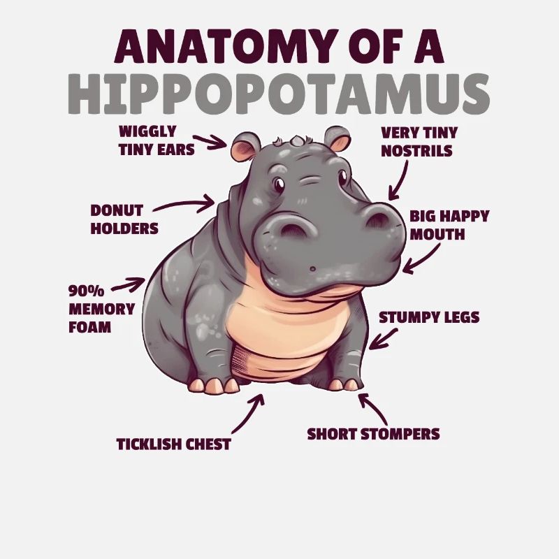 Explication de l’hippopotame doux Anatomie d’un hippopotame