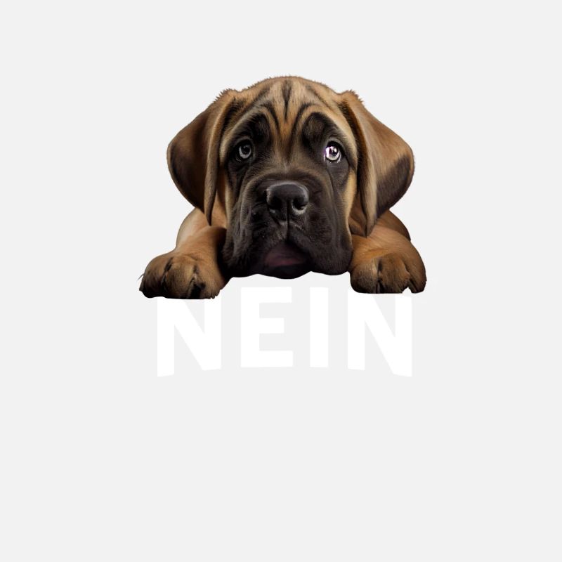 Statement Deutsche Bulldogge, Nö Fun, Einfach Nö,