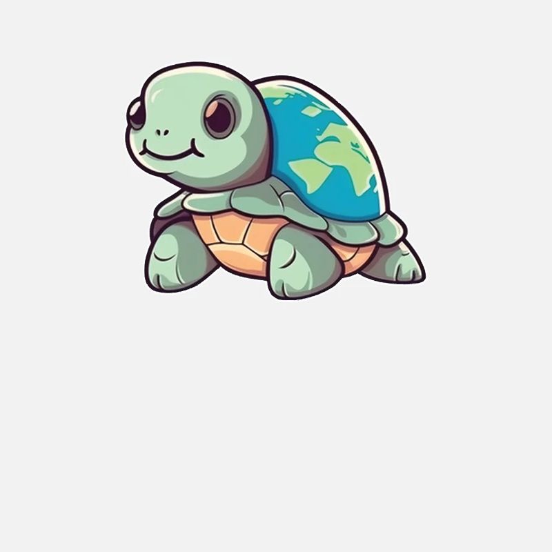 Turtle with Earth Environmental Protection World Earth Day