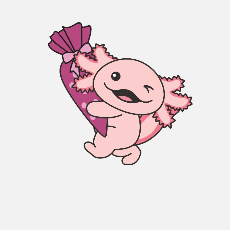 bye bye Kindergarten hallo Schule Axolotl