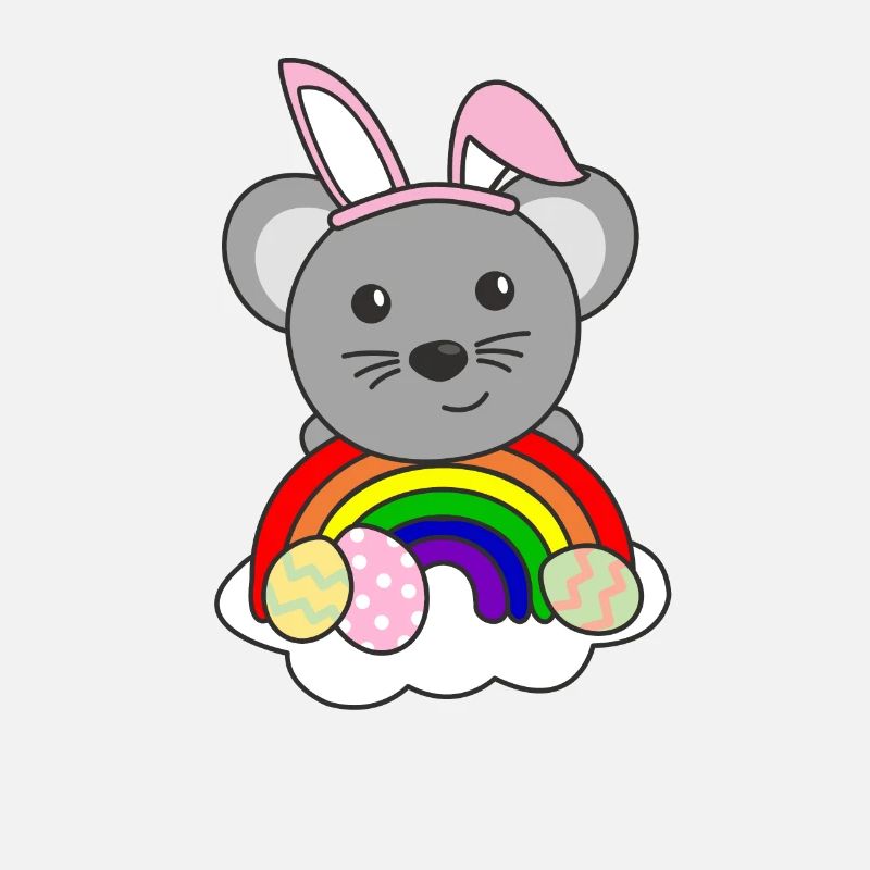 süße Mäuse zu Ostern mit Ostereiern Maus
