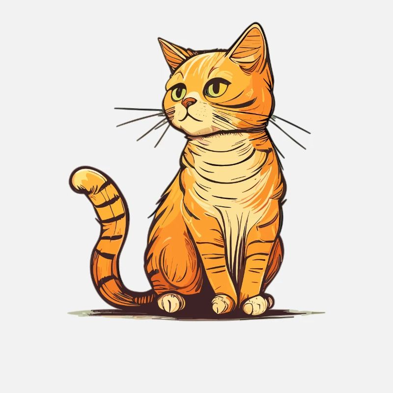 Cat in comic style