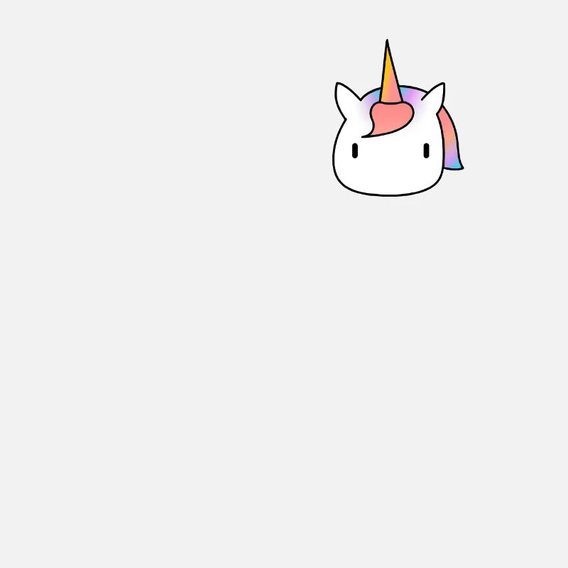 Minimalistischer Einhorn-Kopf in Regenbogenfarben