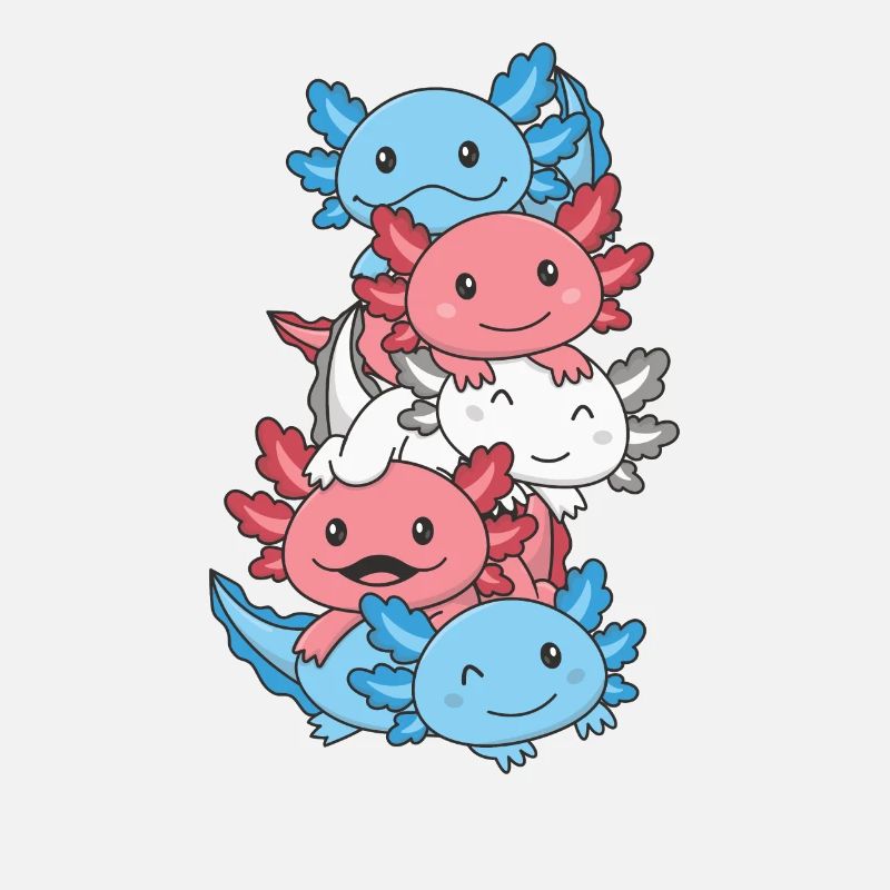 Transgender Flag Pride LGBTQ Mignon Axolotl Stack