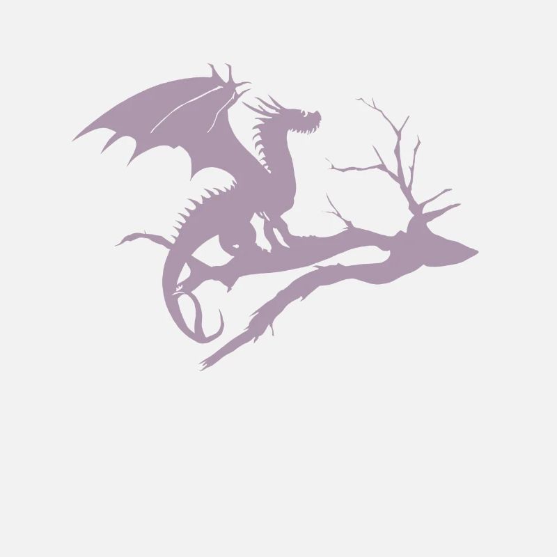 drache design silhouette toter baum