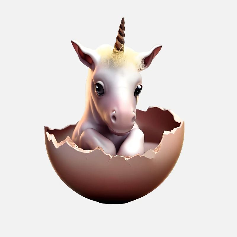 Bébé licorne à couver