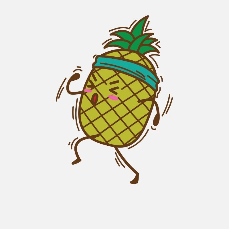Ananas geht Joggen oder Laufen süße Frucht