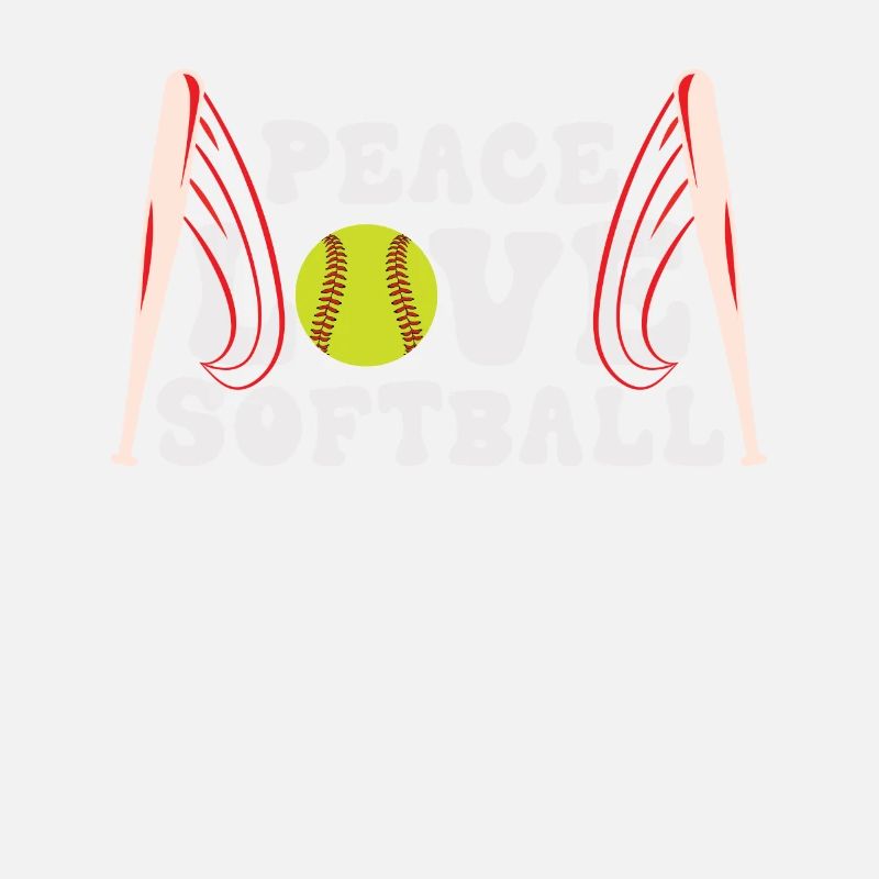Mädchen Frieden Liebe Softball