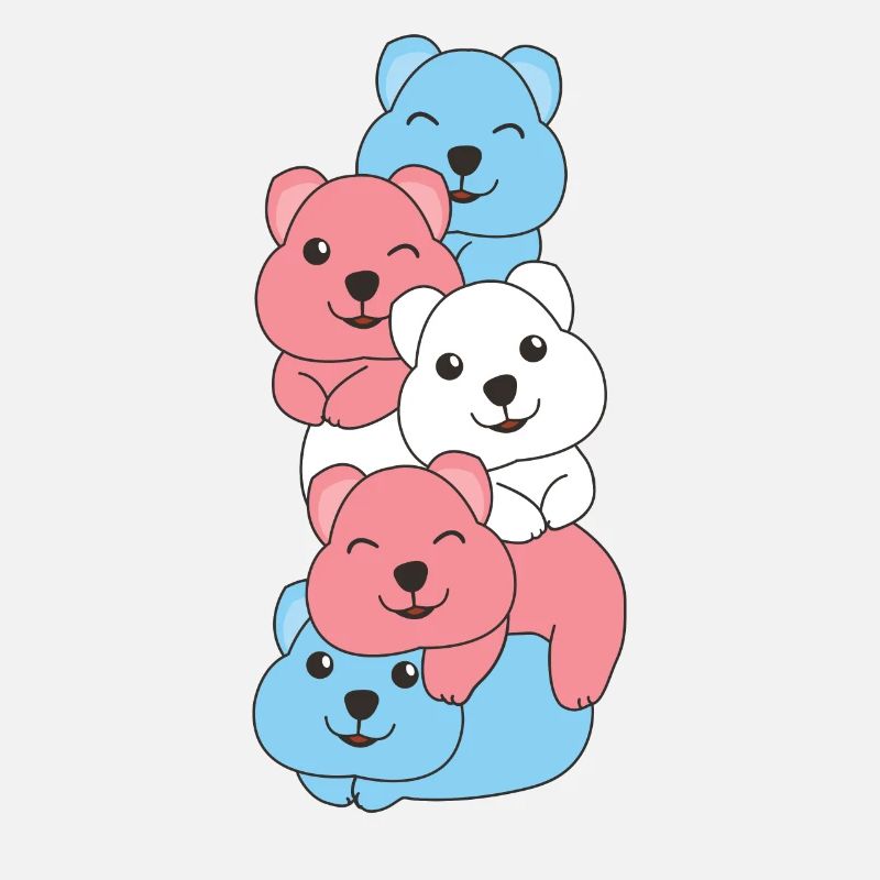 Transgender Flag Pride LGBTQ Cute Quokka Stack