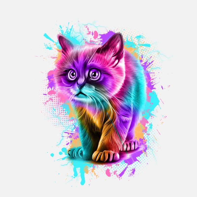 Chat coloré