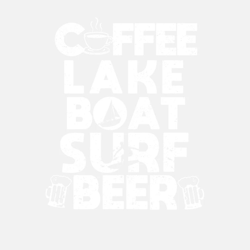 Café Lac Bateau Surf Bière Drôle Wake Surfer Wake