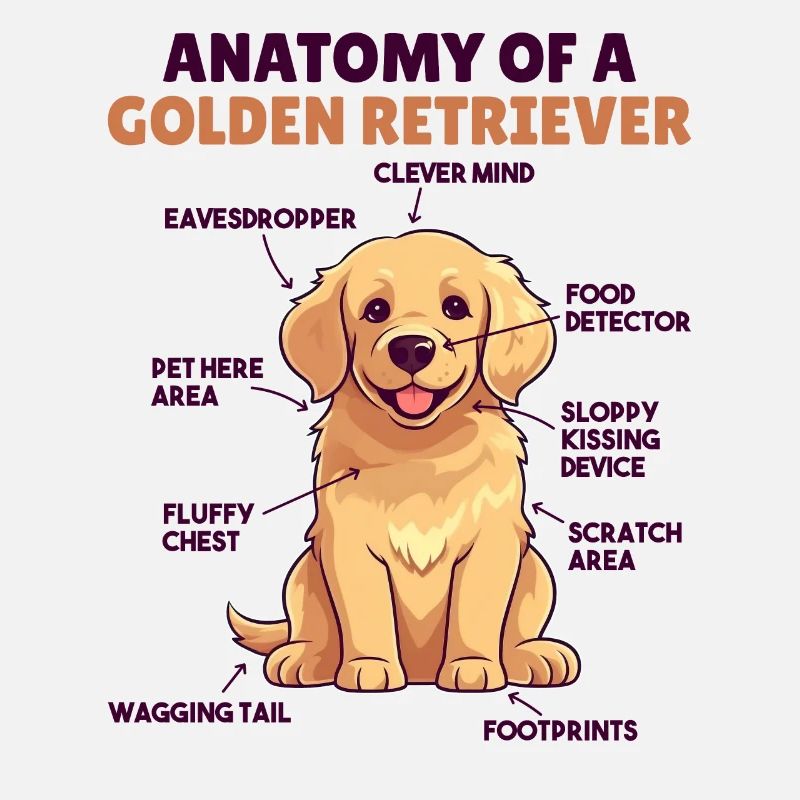 Explication du chien Anatomie d’un Golden Retriever