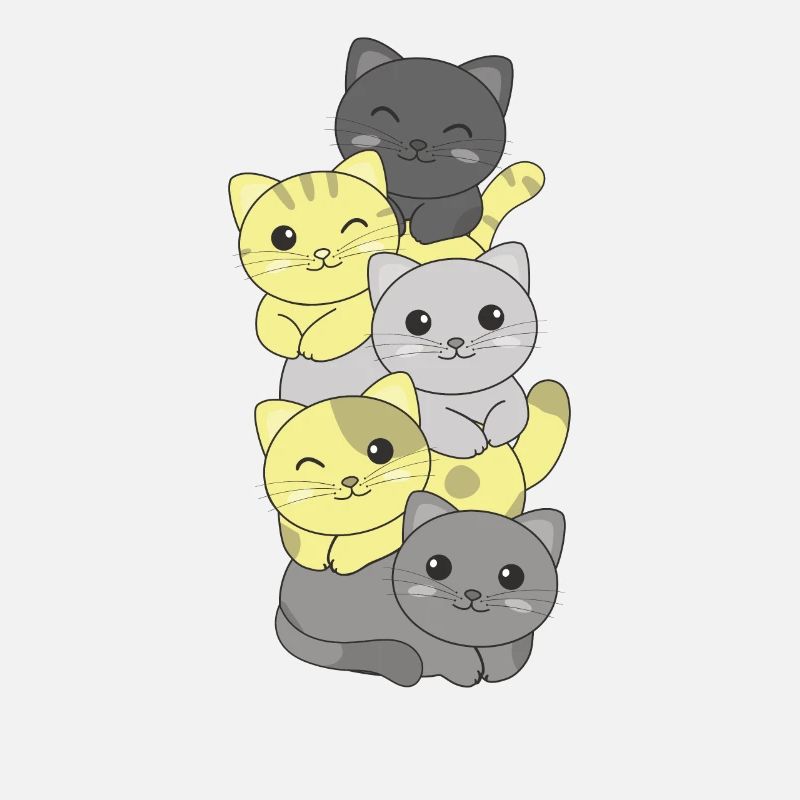 Perigender Flag Pride LGBTQ süßer Katze Stapel