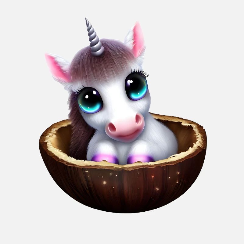 Licorne dans une coquille de noix de