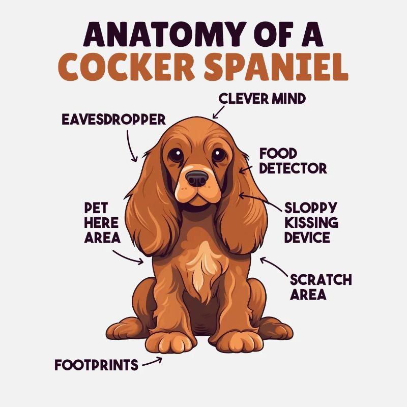 Explication du chien Anatomie d’un cocker Spaniel