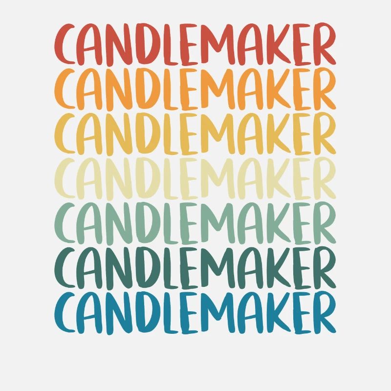 Colorful candle making retro