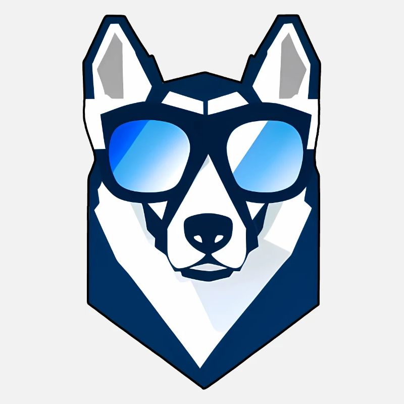 cool husky with sunglasses