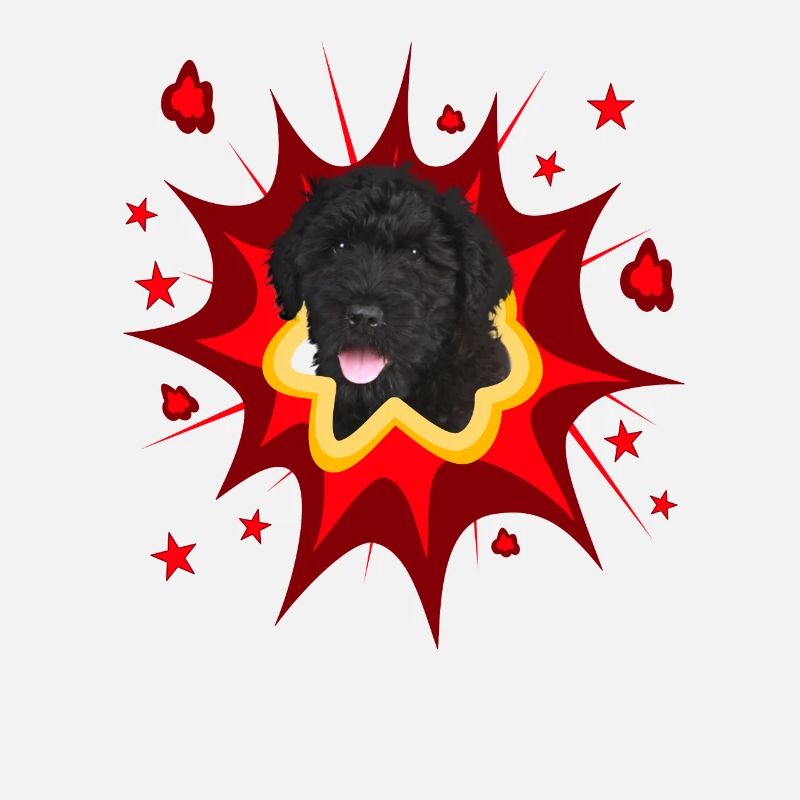 Conception de chien de bande dessinée - Pow - Russian Terrier