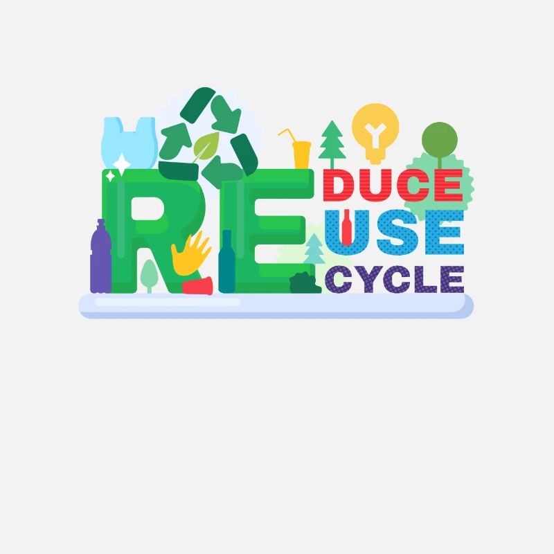 Recycle Réutiliser Renew Rethink Wind Turbine - Wind