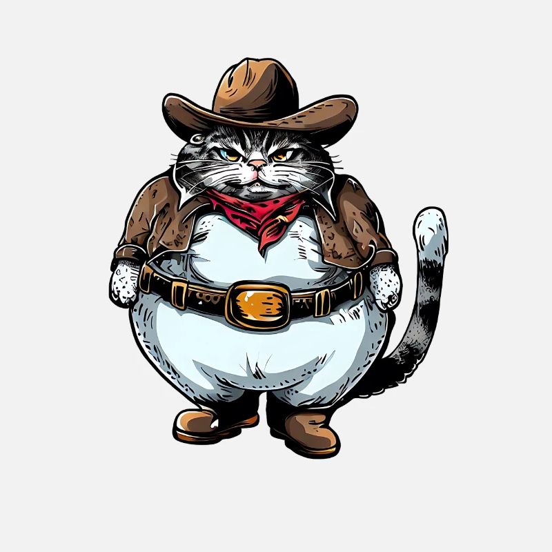 Fat Cowboy Cat