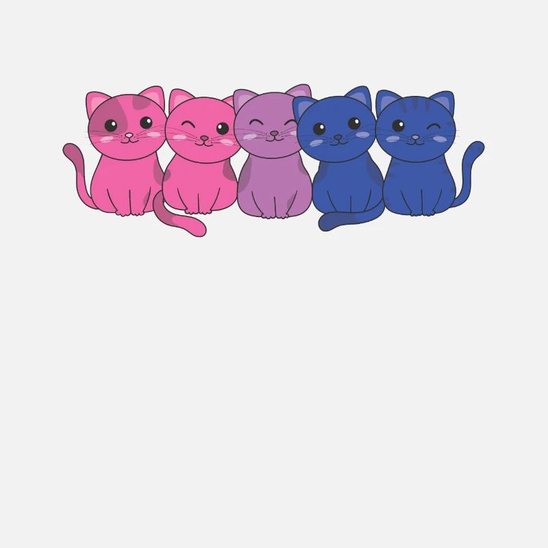 Bisexuell Flag Pride LGBTQ süßer Katze