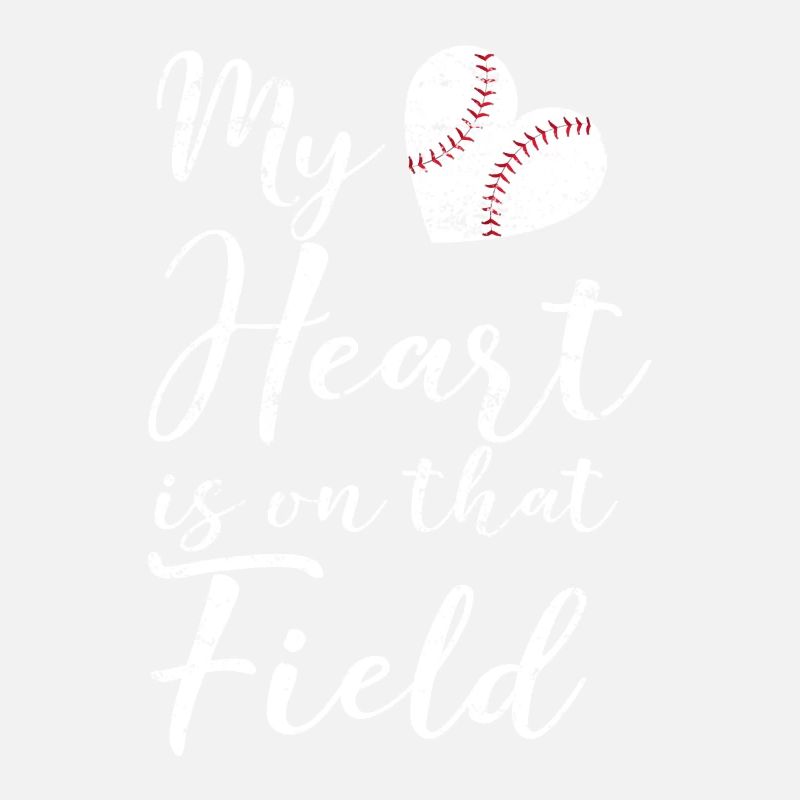 Mein Herz ist auf dem Feld Baseball-Softball-Mutter